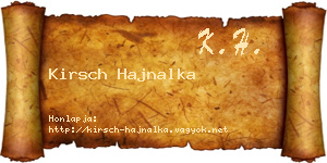 Kirsch Hajnalka névjegykártya